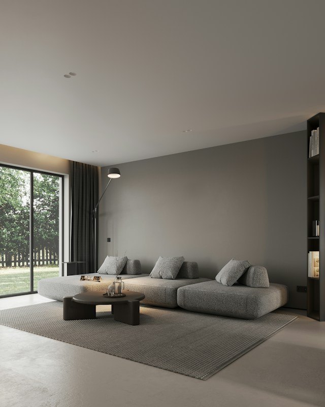 Soft textures: clean, modern home interior